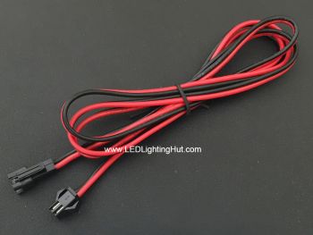 2-pin JST SM Connector Extension Cable, 20AWG Wire, 1m Long