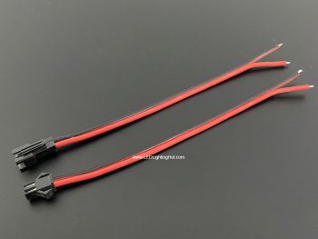 2-pin JST SM Female Male Connector, 20AWG Wire - A Pair