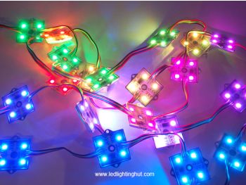 35mm Square WS2801 Digital RGB LED Pixels, DC12V, Strand of 20